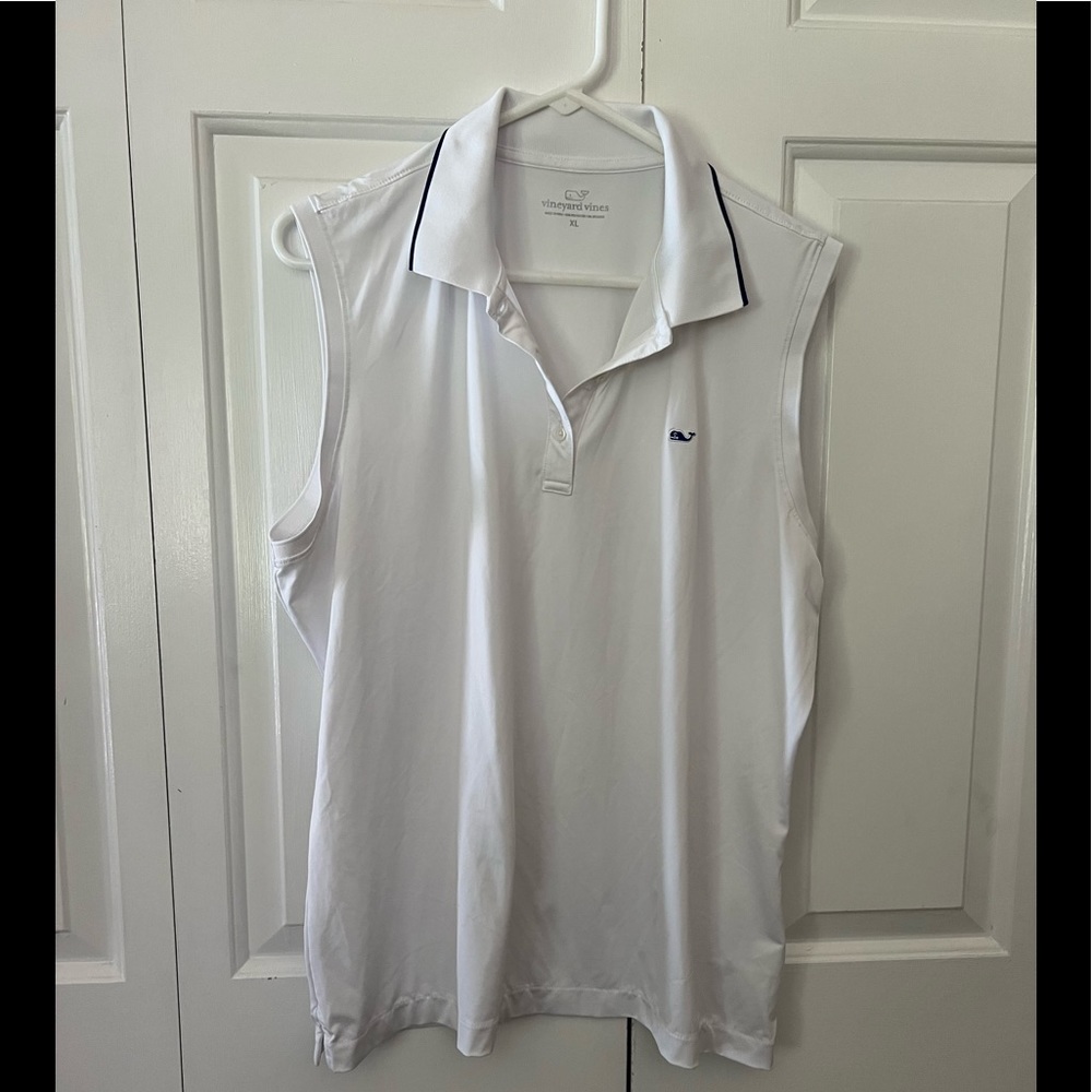 Vineyard Vine XL White sleeveless Polo Shirt